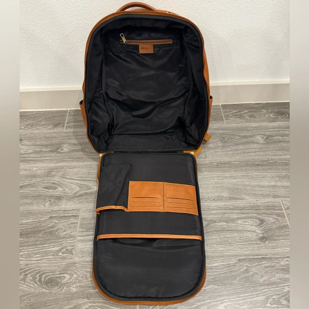 Kodiak Leather Backpack in Cognac Brown
